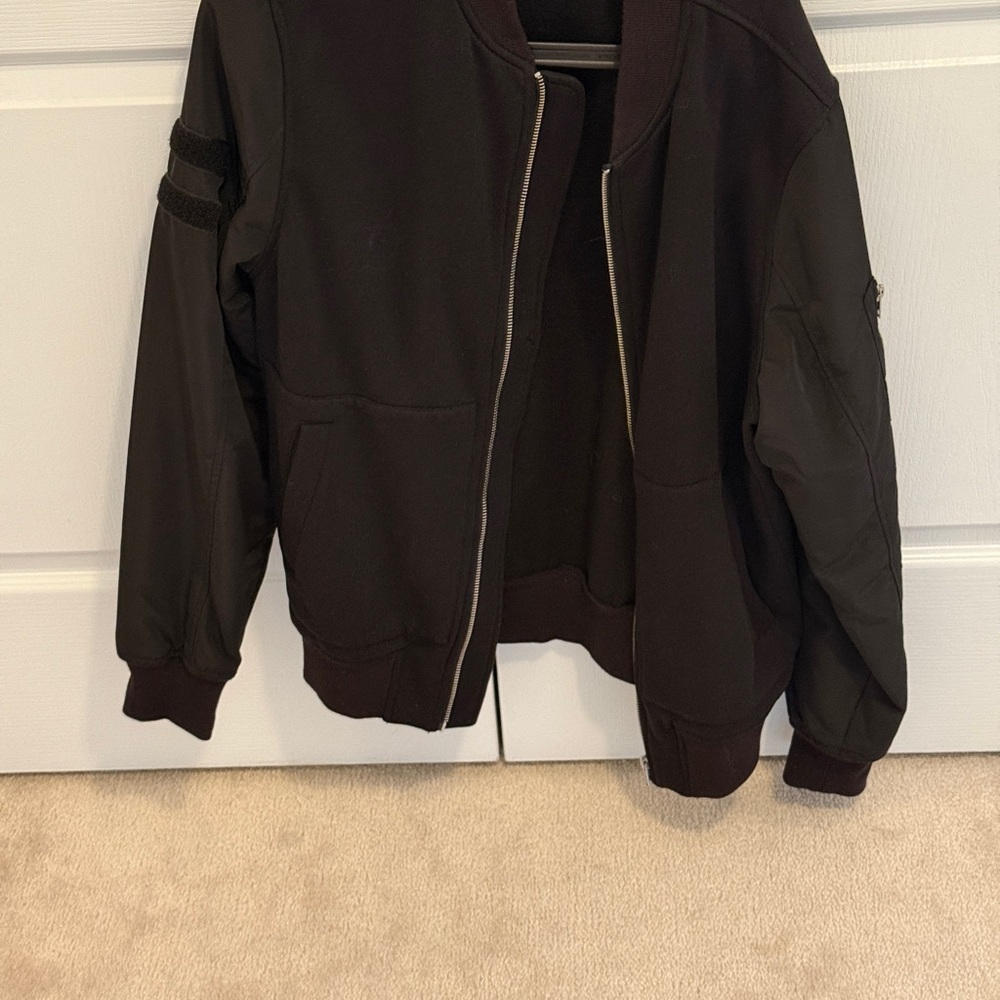 H&M Black Bomber Jacket Casual Style